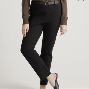 Quince Ultra-Stretch Ponte Straight Leg 4-Pocket Pants - 30" Black XL
